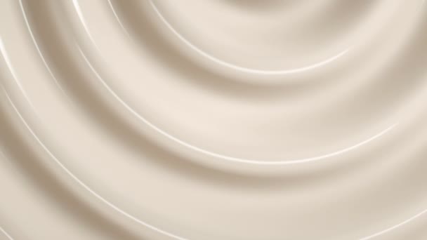 Loop liquid cream nude background organic plastic 3d render abstract wave drink pattern, elegant textile, macro carpet soft smooth texture