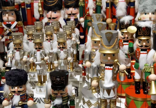 Wooden Christmas Decorative Nutcracker Figurines — Stock Photo, Image