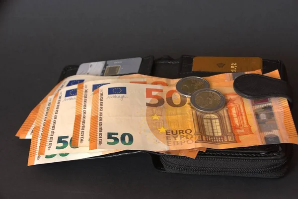 Євро Банкнот Пластикових Карток — стокове фото