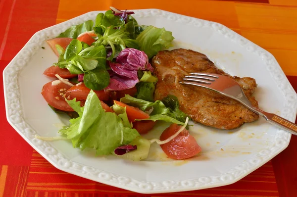 Steak and salad — Stock Photo, Image