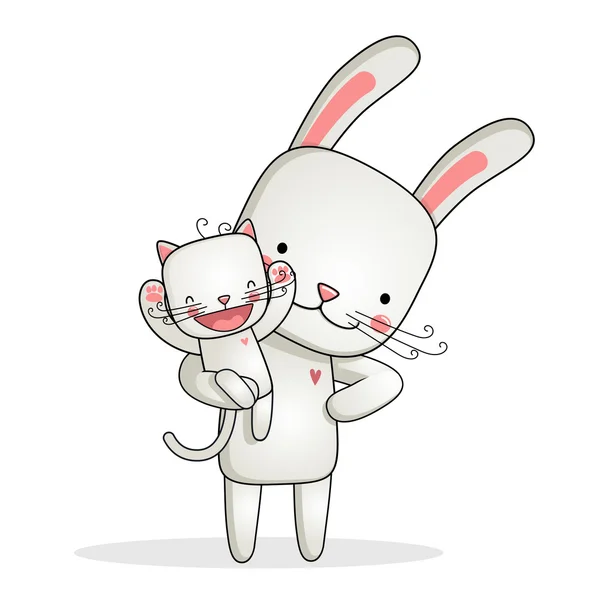 Cute mom rabbit / vector — стоковый вектор