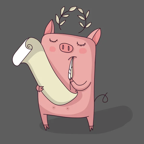 Mignon cochon — Image vectorielle