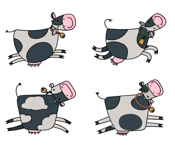 Happy cows — Stock Illustration Happy cows Vector Graphics