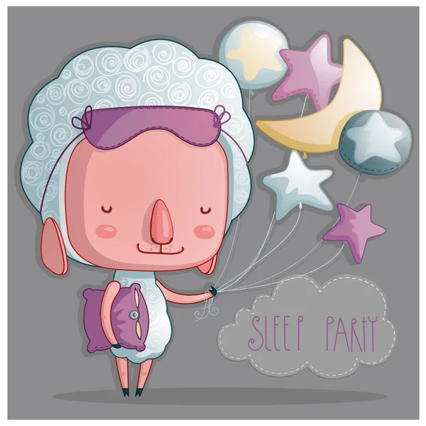 Sleep party — Stock Vector