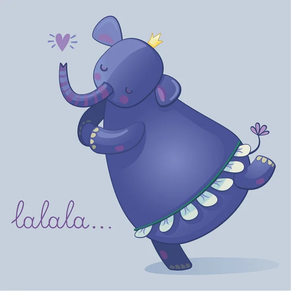 Tančící slon — Stockový vektor