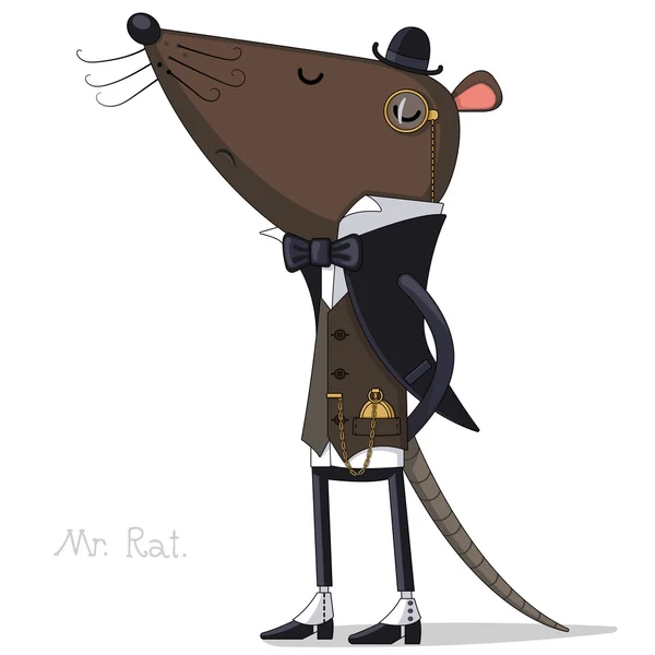 Mr. ratte — Stockvektor
