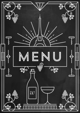 Modaya uygun menü tasarımı ile doğrusal kutsal kişilerin resmi