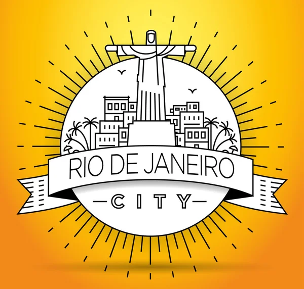 Rio de Janeiro linéaire — Image vectorielle