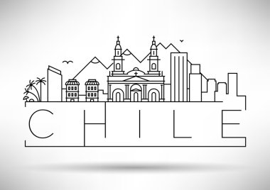 Tipografik Tasarım ile Şili doğrusal manzarası