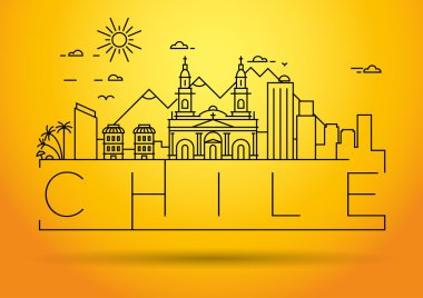 Tipografik Tasarım ile Şili doğrusal manzarası