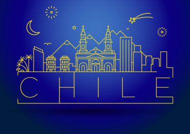 Tipografik Tasarım ile Şili doğrusal manzarası