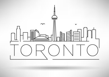 Tipografik Tasarım ile Toronto şehir manzarası