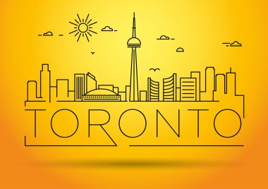 Tipografik Tasarım ile Toronto şehir manzarası