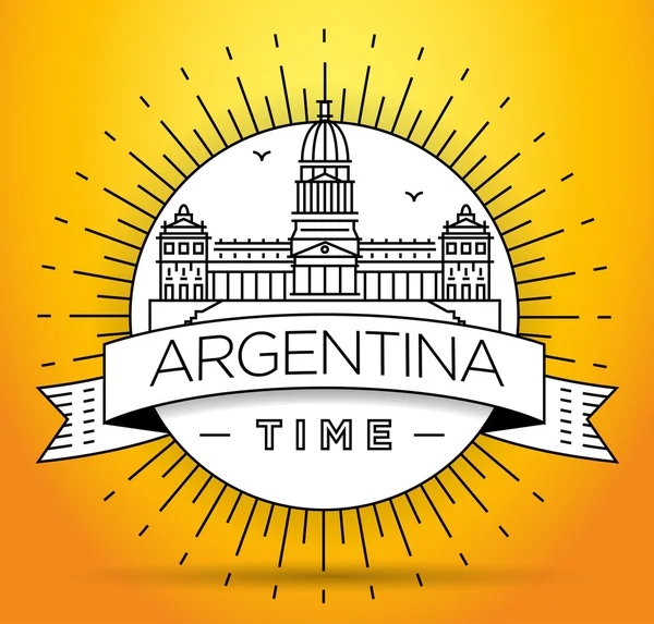 Ciudad de Buenos Aires Skyline con Diseño Tipográfico — Vector de stock