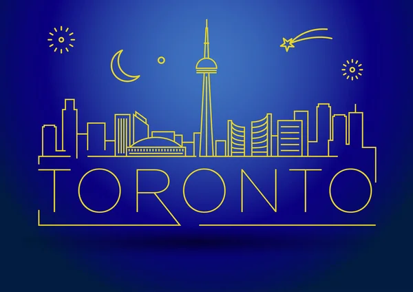 Toronto City Skyline med typografiska Design — Stock vektor