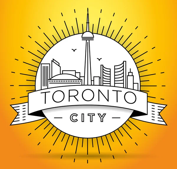 Toronto City Skyline with Typographic Design — Stock Vector