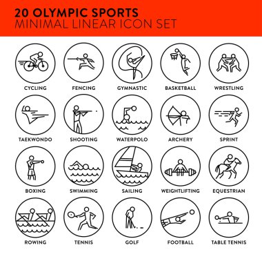 Olimpiyat spor Icons set