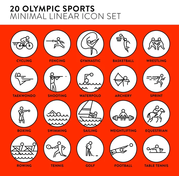 Iconos deportivos olímpicos sei — Vector de stock