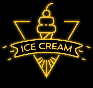 dondurma doğrusal stil simgesiyle