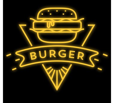 Doğrusal tarzı ile Burger simgesi