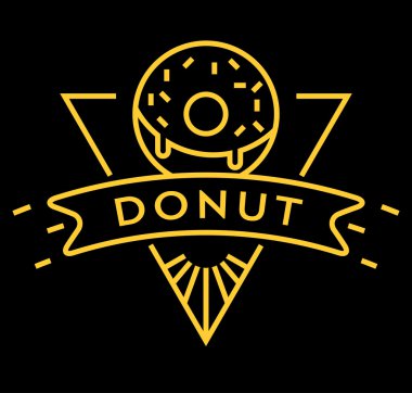 Doğrusal tarzı donut simgesiyle