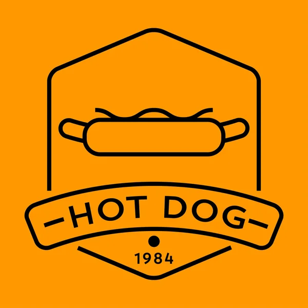 Icône Hot dog avec style linéaire — Image vectorielle