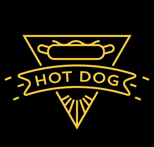 Icône Hot dog avec style linéaire — Image vectorielle