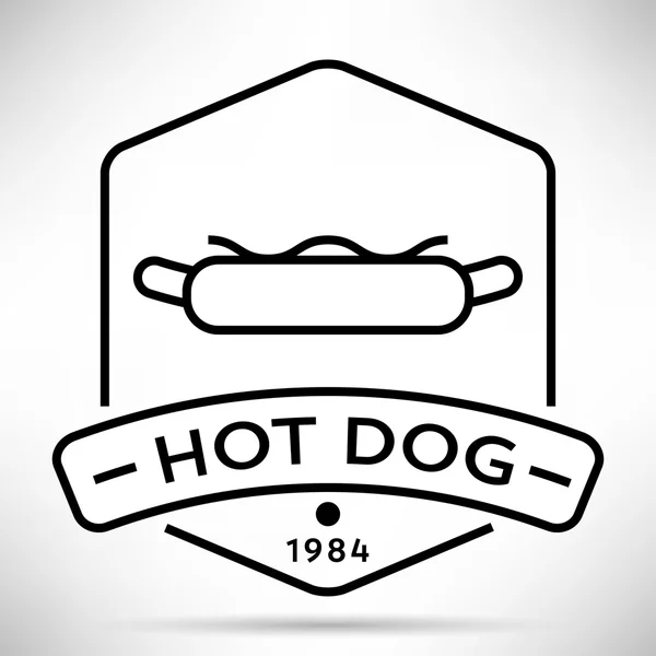 Icône Hot dog avec style linéaire — Image vectorielle