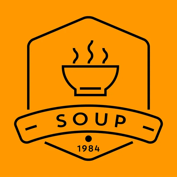 Icône de soupe avec style linéaire — Image vectorielle