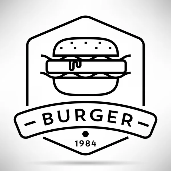 線形スタイルでハンバーガー アイコン — ストックベクタ