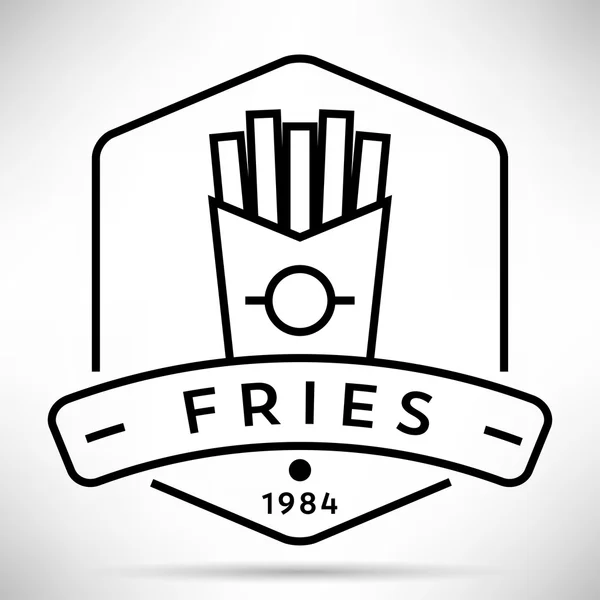 Icône de frites avec style linéaire — Image vectorielle