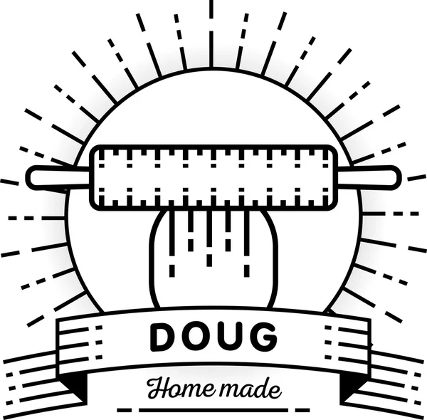 Doug Icône avec style linéaire — Image vectorielle