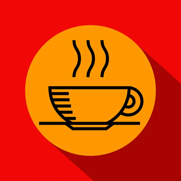 Icona caffè con stile lineare — Vettoriale Stock