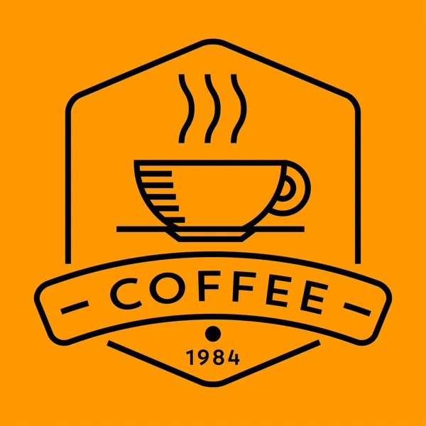 Icono de café con estilo lineal — Vector de stock