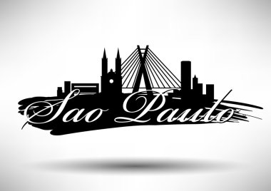 Sao Paulo şehir manzarası tasarım