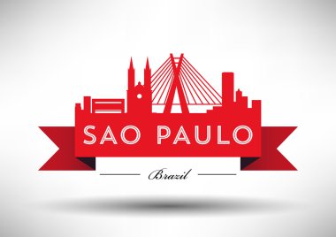 Sao Paulo şehir manzarası tasarım