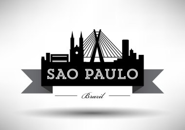 Sao Paulo şehir manzarası tasarım