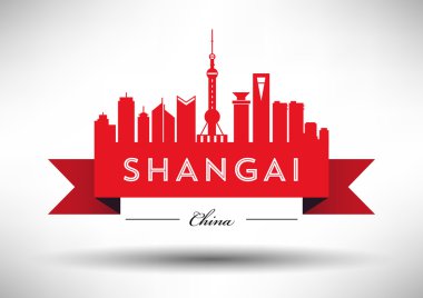 Shanghai şehir manzarası tasarım