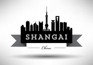 Shanghai şehir manzarası tasarım