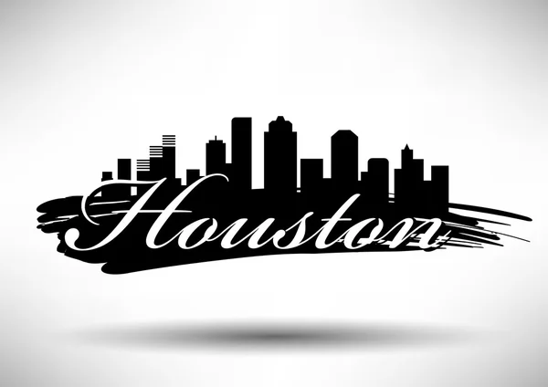 Diseño del Skyline de Houston — Vector de stock