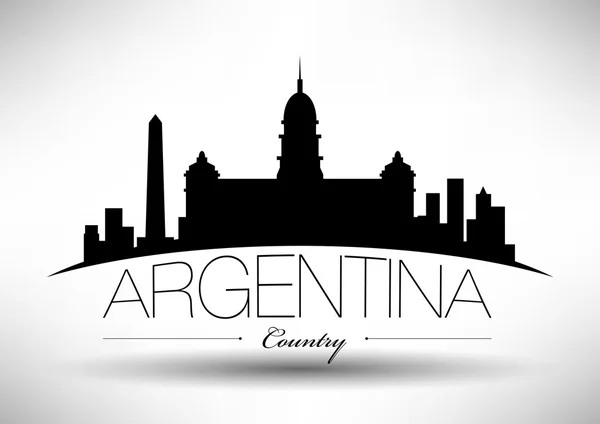 Argentina Skyline diseño — Archivo Imágenes Vectoriales