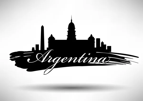 Gestaltung der argentinischen Skyline — Stockvektor