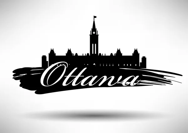 Ottawa City Skyline Design — Stock vektor