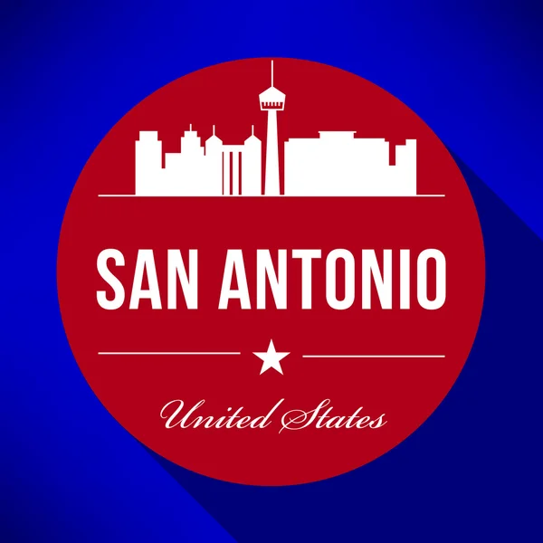 Сан-Антонио Сити Скайлайн Дизайн — стоковый вектор