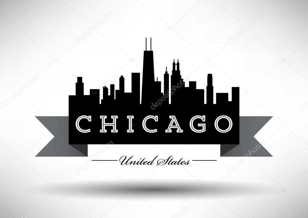 Vector Chicago Skyline Design