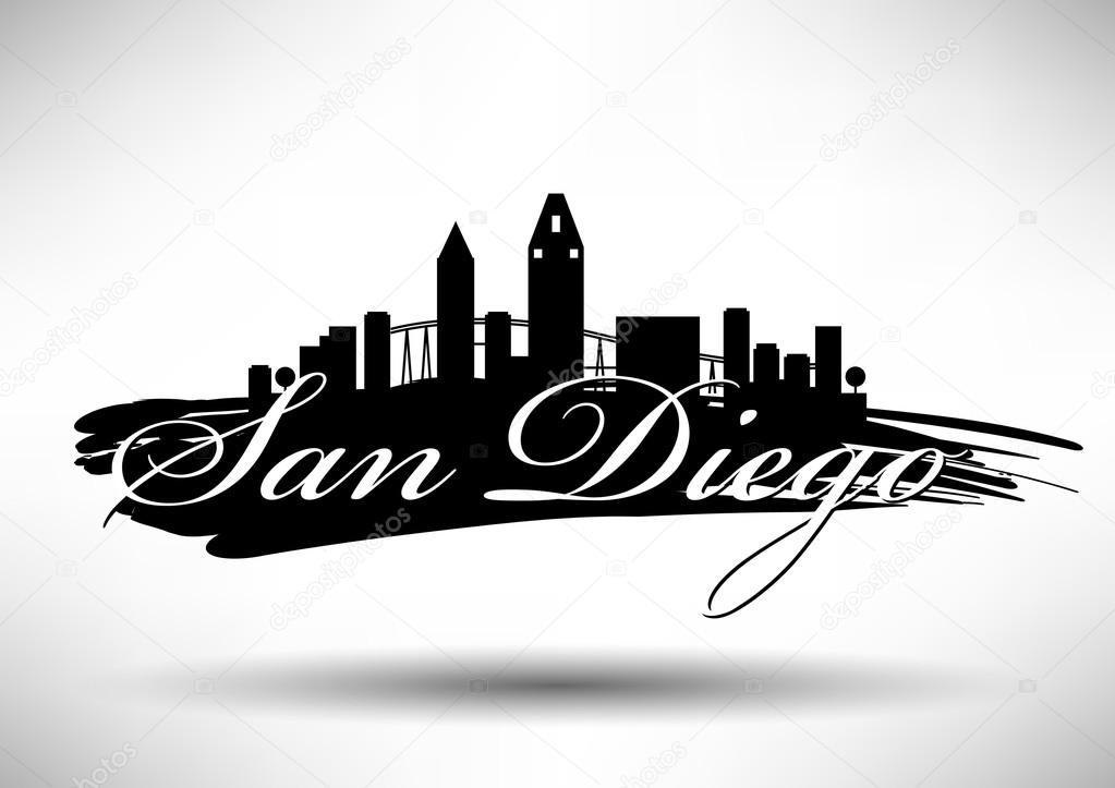 Vector San Diego Skyline Design