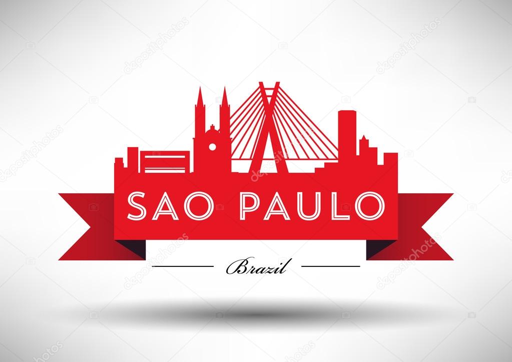 Vector Sao Paulo City Skyline Design
