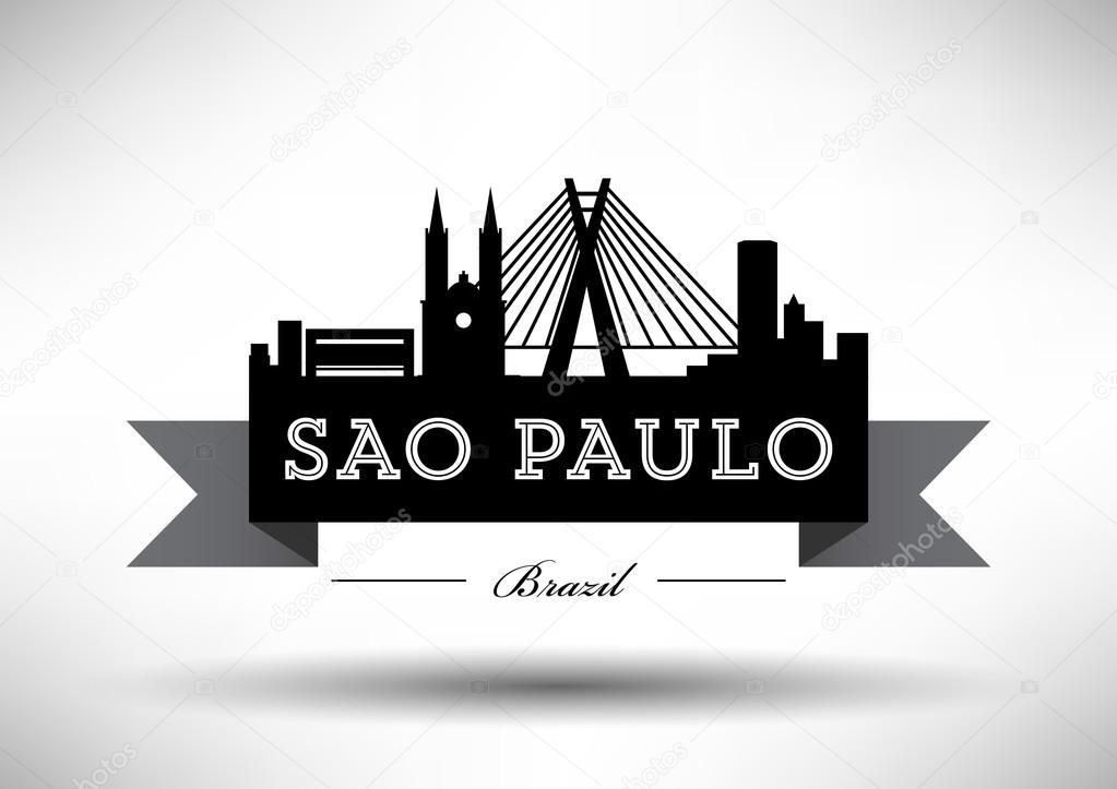 Vector Sao Paulo City Skyline Design