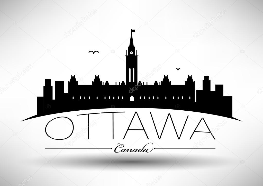 Vector Ottawa City Skyline Design