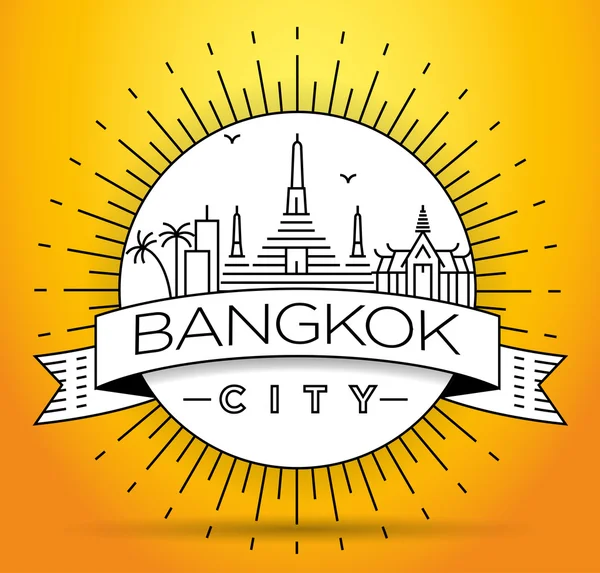 Ciudad de Bangkok Skyline con diseño tipográfico — Archivo Imágenes Vectoriales